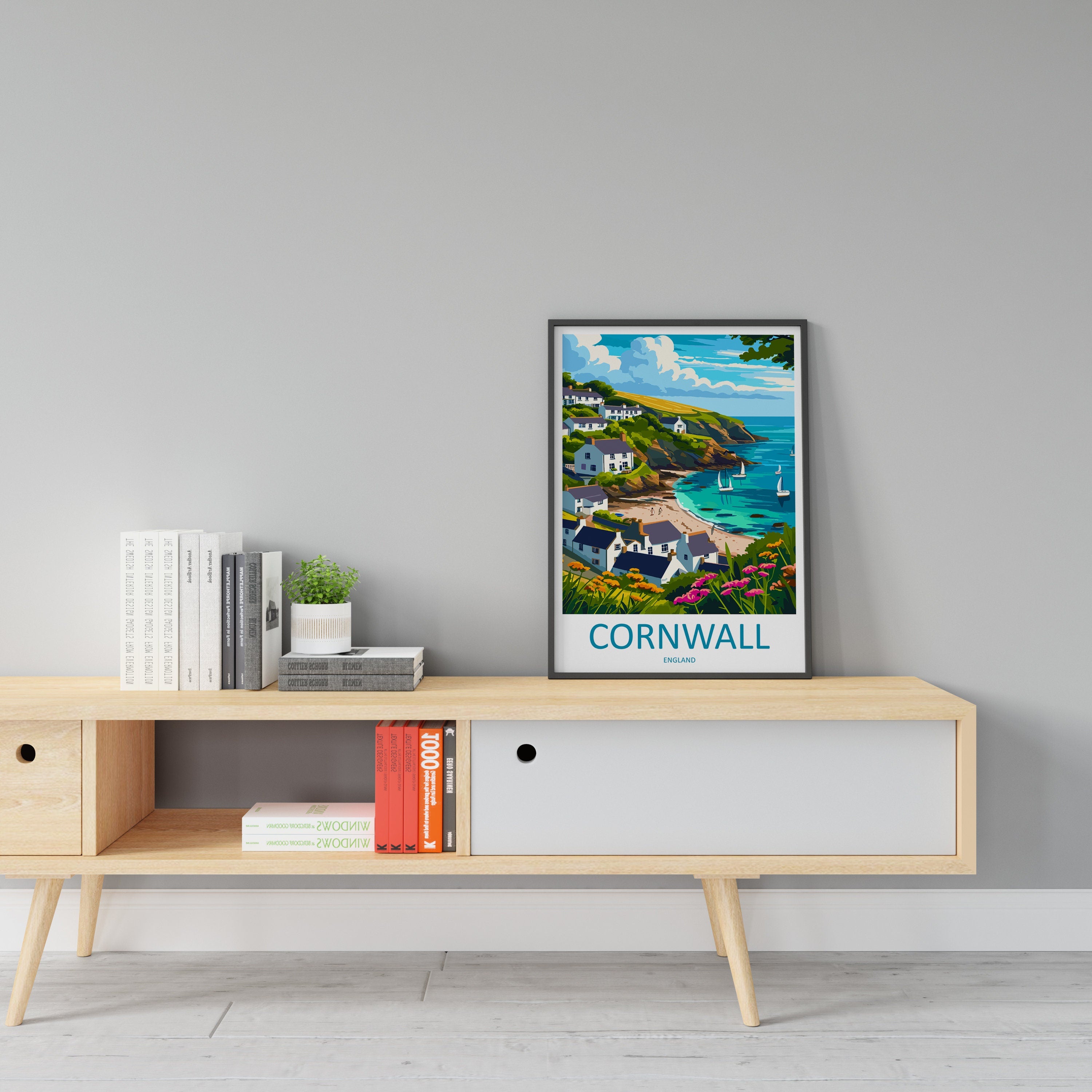 Cornwall Travel Print Wall Art Cornwall Wall Hanging Home Decoration Cornwall Gift Art Lovers Wall Art Print Art Cornwall Print Cornwall Art