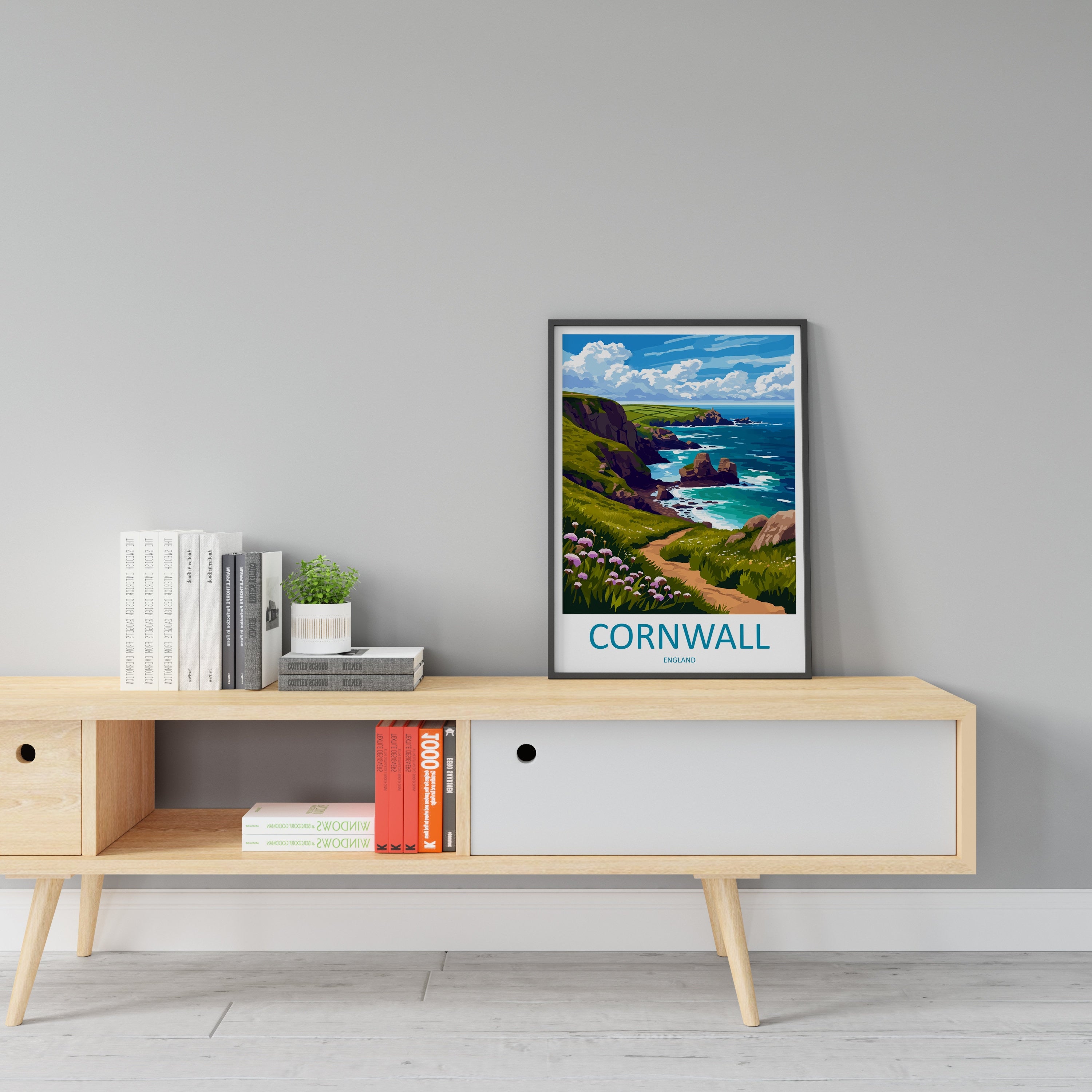 Cornwall Travel Print Wall Art Cornwall Wall Hanging Home Decoration Cornwall Gift Art Lovers Wall Art Print Art Cornwall Print Cornwall Art