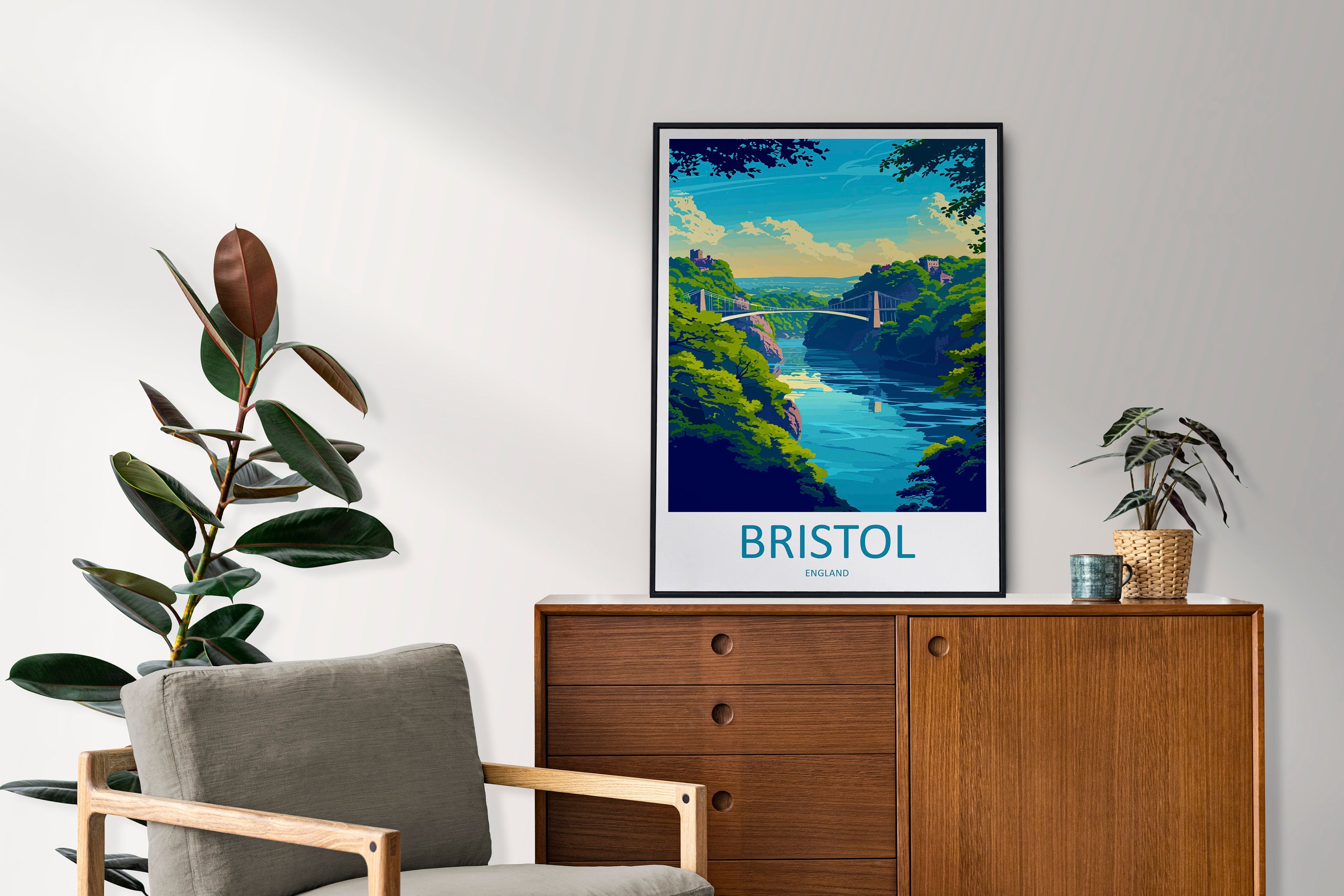 Bristol Travel Print Wall Art Bristol Wall Hanging Home Décor Bristol Gift Art Lovers England Art Lover Gift Bristol Bridge City Art Print