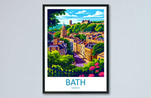 Bath Travel Print Wall Art Bath Wall Hanging Home Décor Bath Gift Art Lovers England Art Lover Gift Bath City England Travel Art Gift