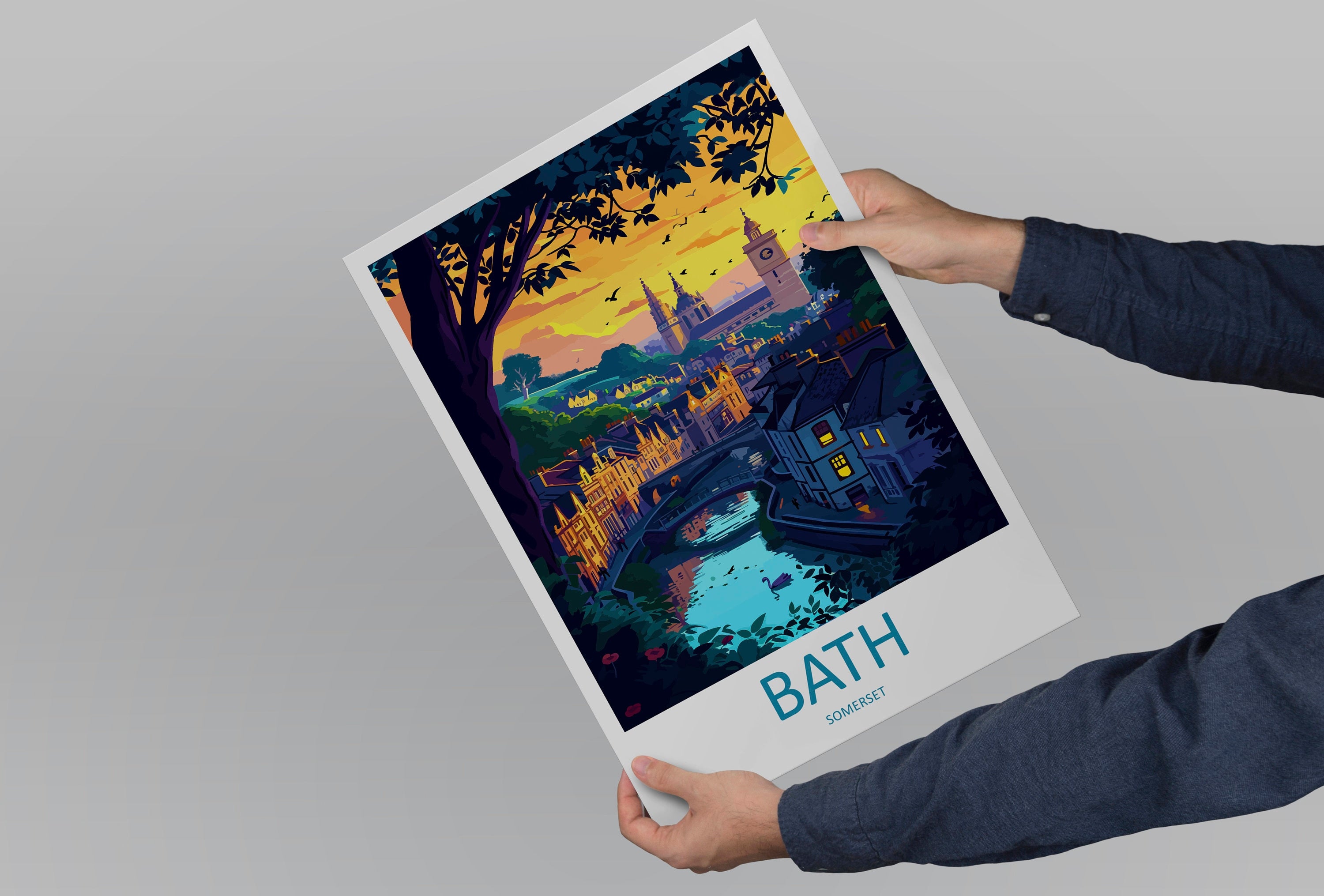 Bath Travel Print Wall Art Bath Wall Hanging Home Décor Bath Gift Art Lovers England Art Lover Gift Bath City England Travel Art Gift