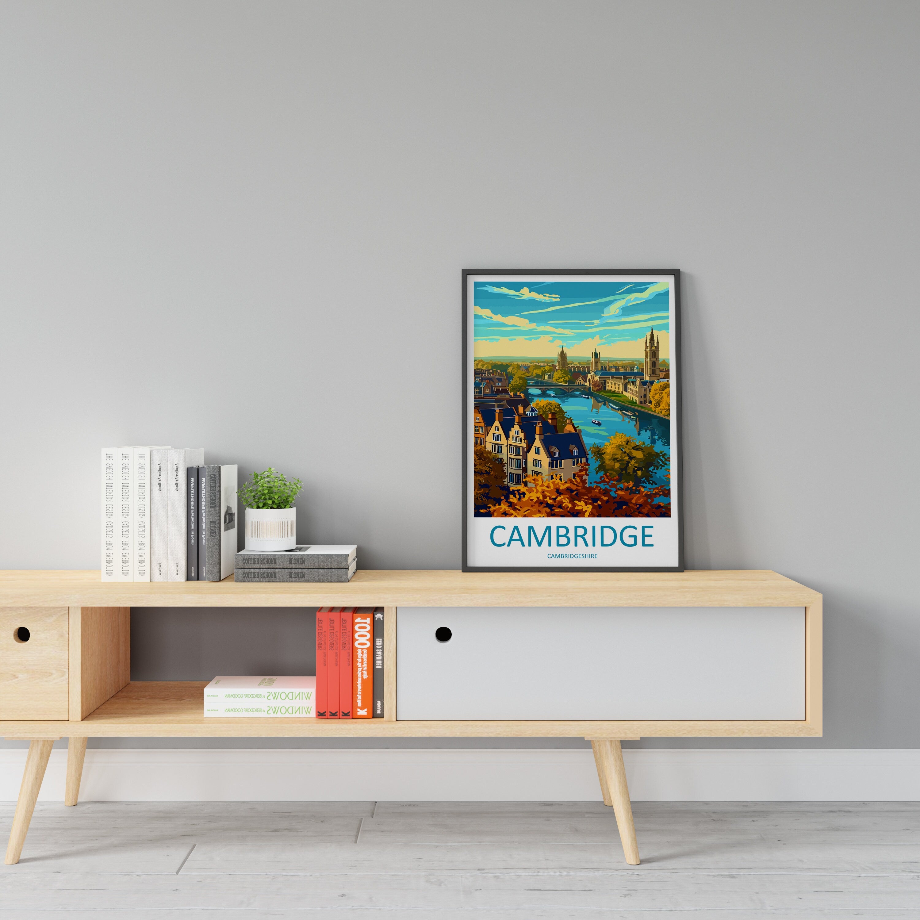 Cambridge Travel Print Wall Art Cambridge Wall Hanging Home Décor Cambridge Gift Art Lovers England Art Lover Gift Cambridge Art Travel