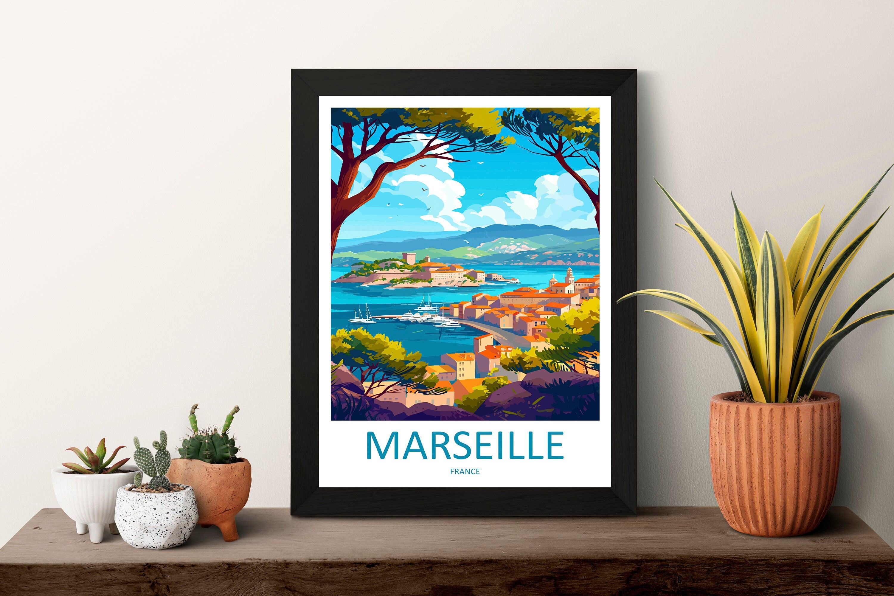 Marseille Print Marseille Home Decor Cityscape Art Print Marseille Wall Art for Travel Enthusiast Gift Wall Hanging Marseille France Poster