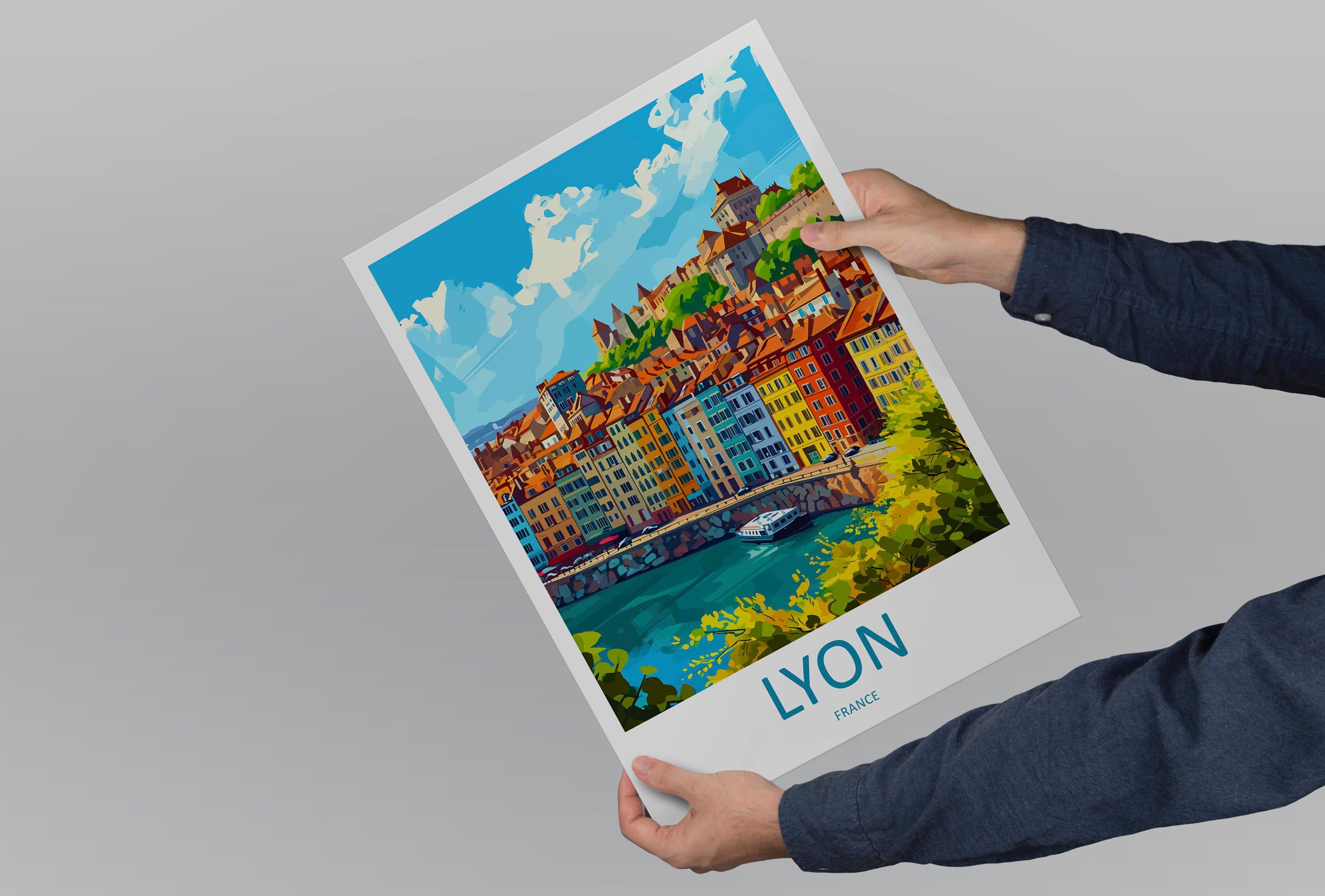 Lyon Print Lyon Wall Art for Travel Enthusiast Gift Wall Hanging Lyon France Home Decor Hanging Lyon Travel Print Wall Poster Lyon Decor Art