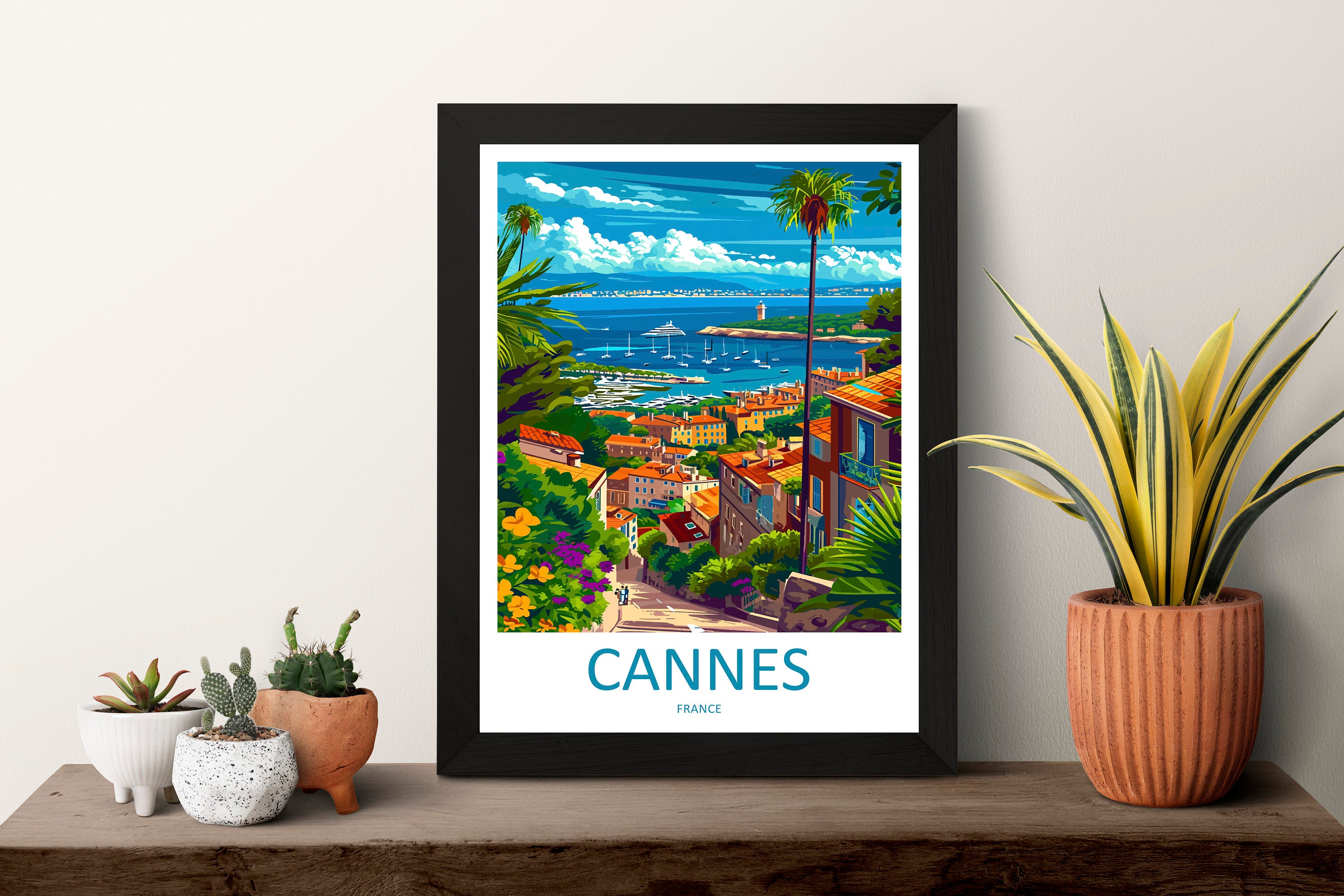 Cannes Travel Print Wall Art Cannes Wall Hanging Home Décor Cannes Gift Art Lovers France Art Lover Gift Cannes Print France Artwork