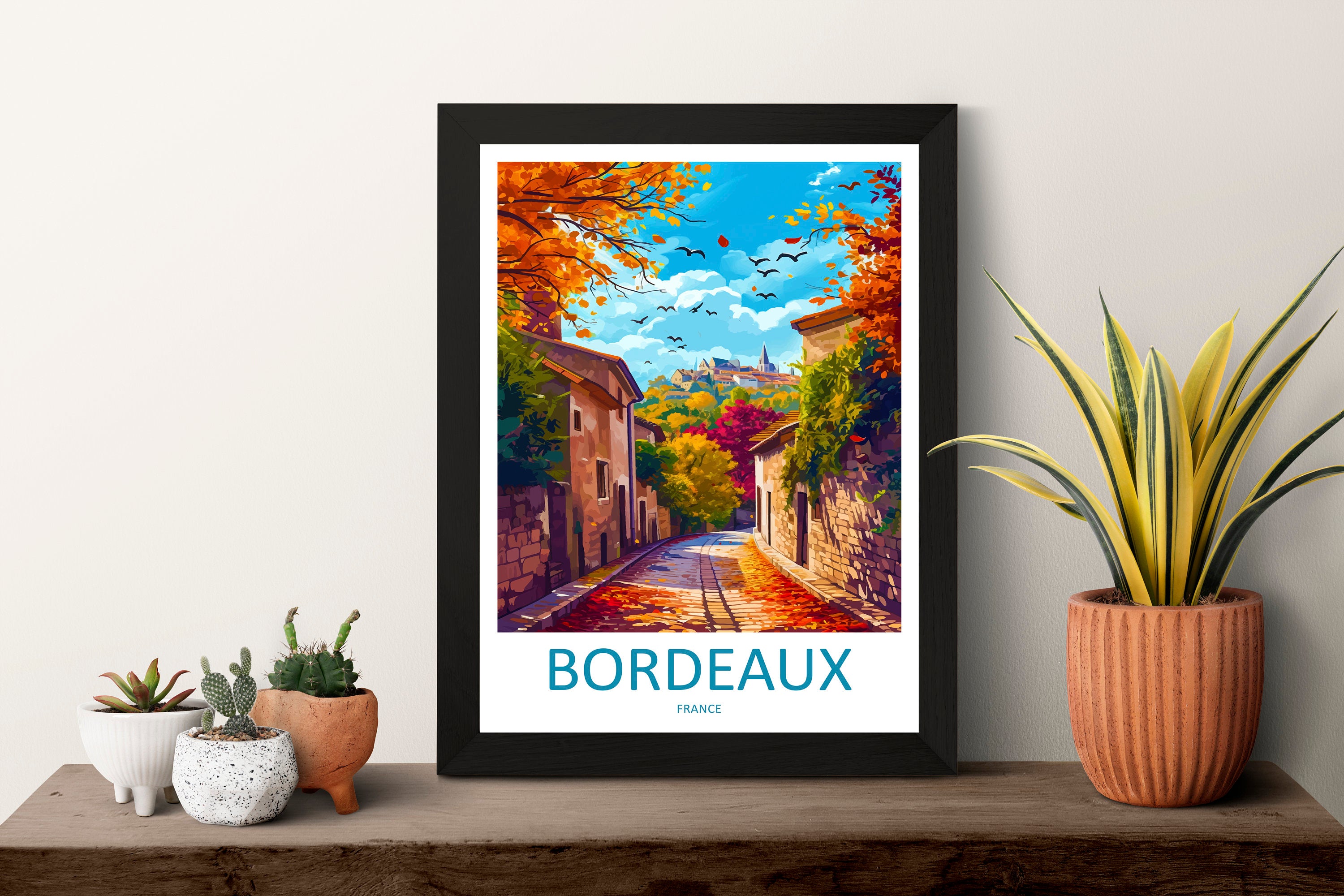 Bordeaux Travel Print Wall Art Bordeaux France Wall Hanging Home Decoration Bordeaux Gift Art Lovers Wall Art Print Bordeaux Wall Art