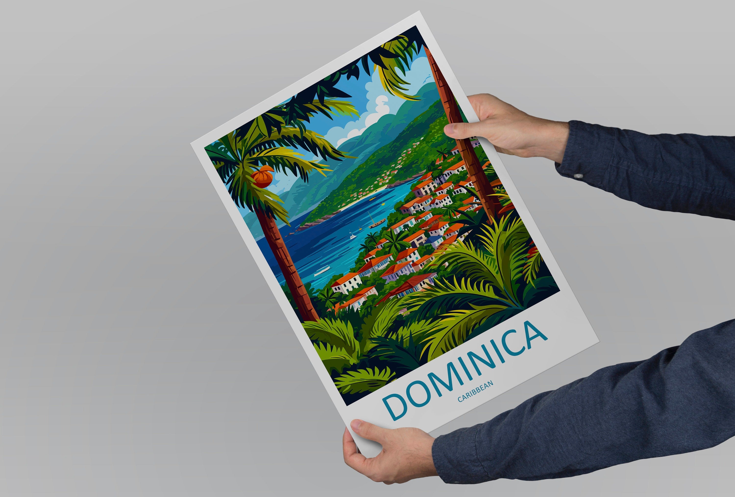 Dominica Travel Print Wall Art Dominica Wall Hanging Home Décor Dominica Gift Art Lovers Wall Art Caribbean Travel Print Poster Gift