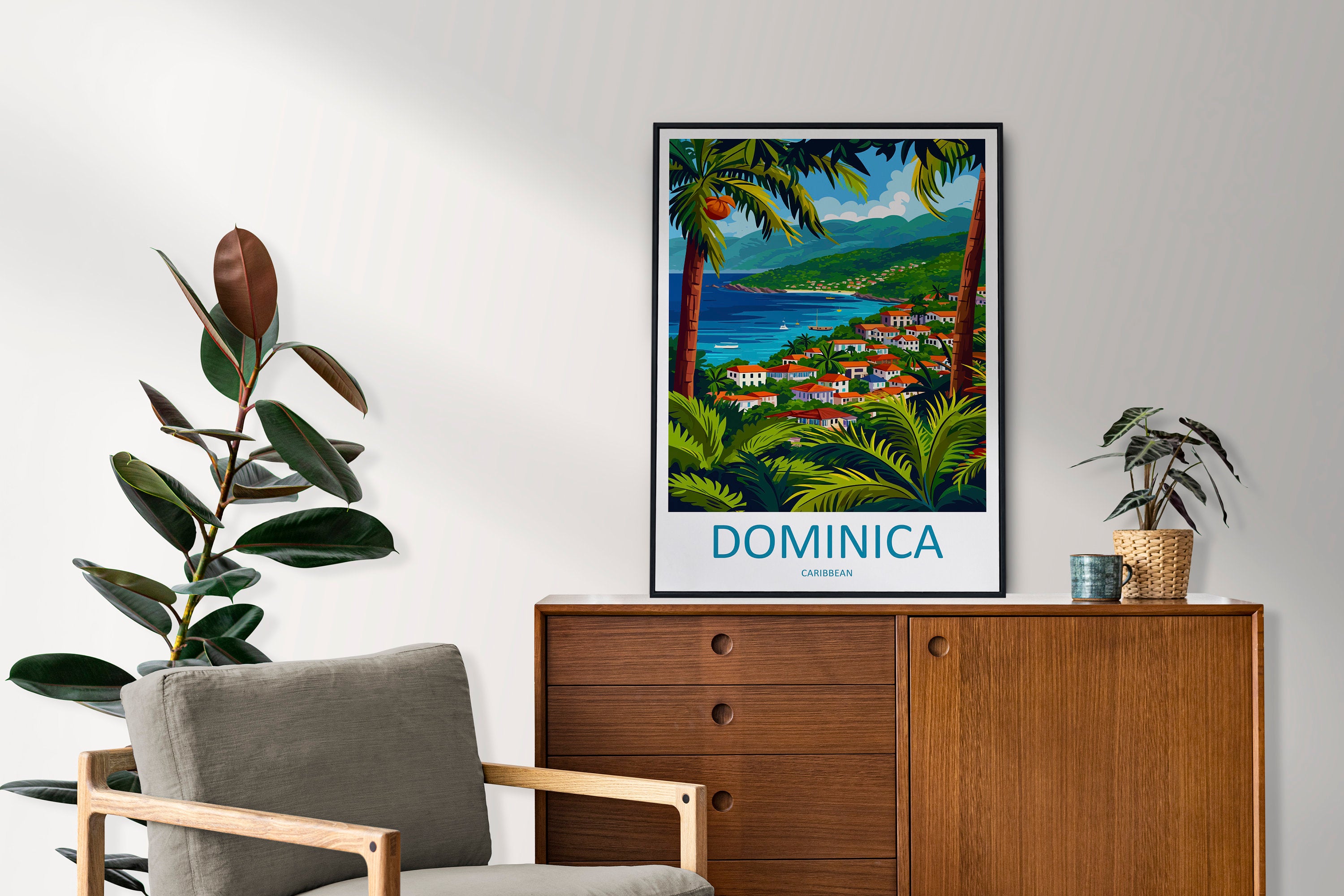 Dominica Travel Print Wall Art Dominica Wall Hanging Home Décor Dominica Gift Art Lovers Wall Art Caribbean Travel Print Poster Gift