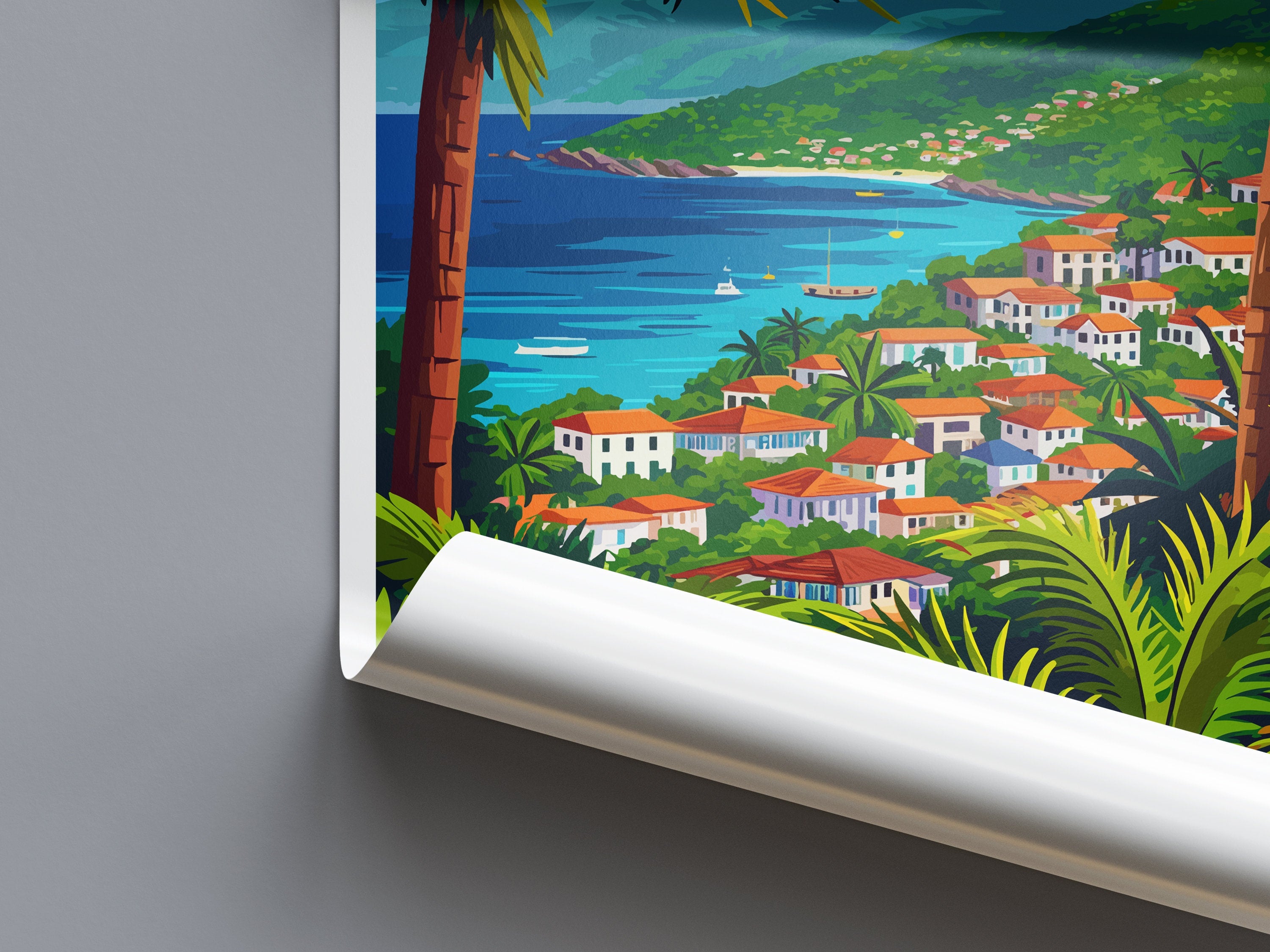 Dominica Travel Print Wall Art Dominica Wall Hanging Home Décor Dominica Gift Art Lovers Wall Art Caribbean Travel Print Poster Gift