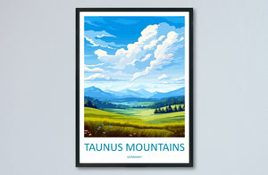 Taunus Mountains Travel Print Taunus Mountains Home Décor Germany Art Print Germany Taunus Mountains Wall Print Gift For Germany Fans