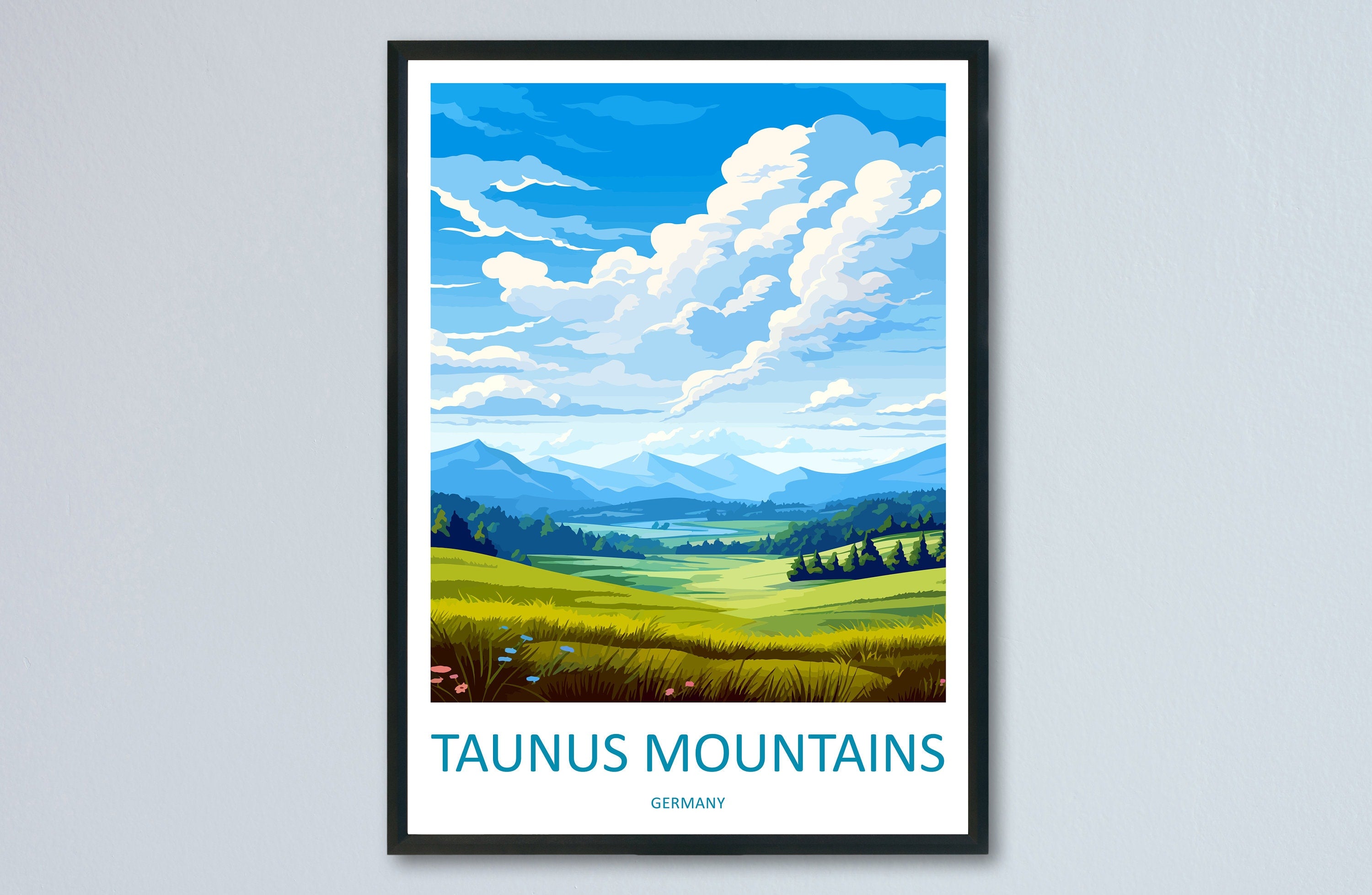 Taunus Mountains Travel Print Taunus Mountains Home Décor Germany Art Print Germany Taunus Mountains Wall Print Gift For Germany Fans