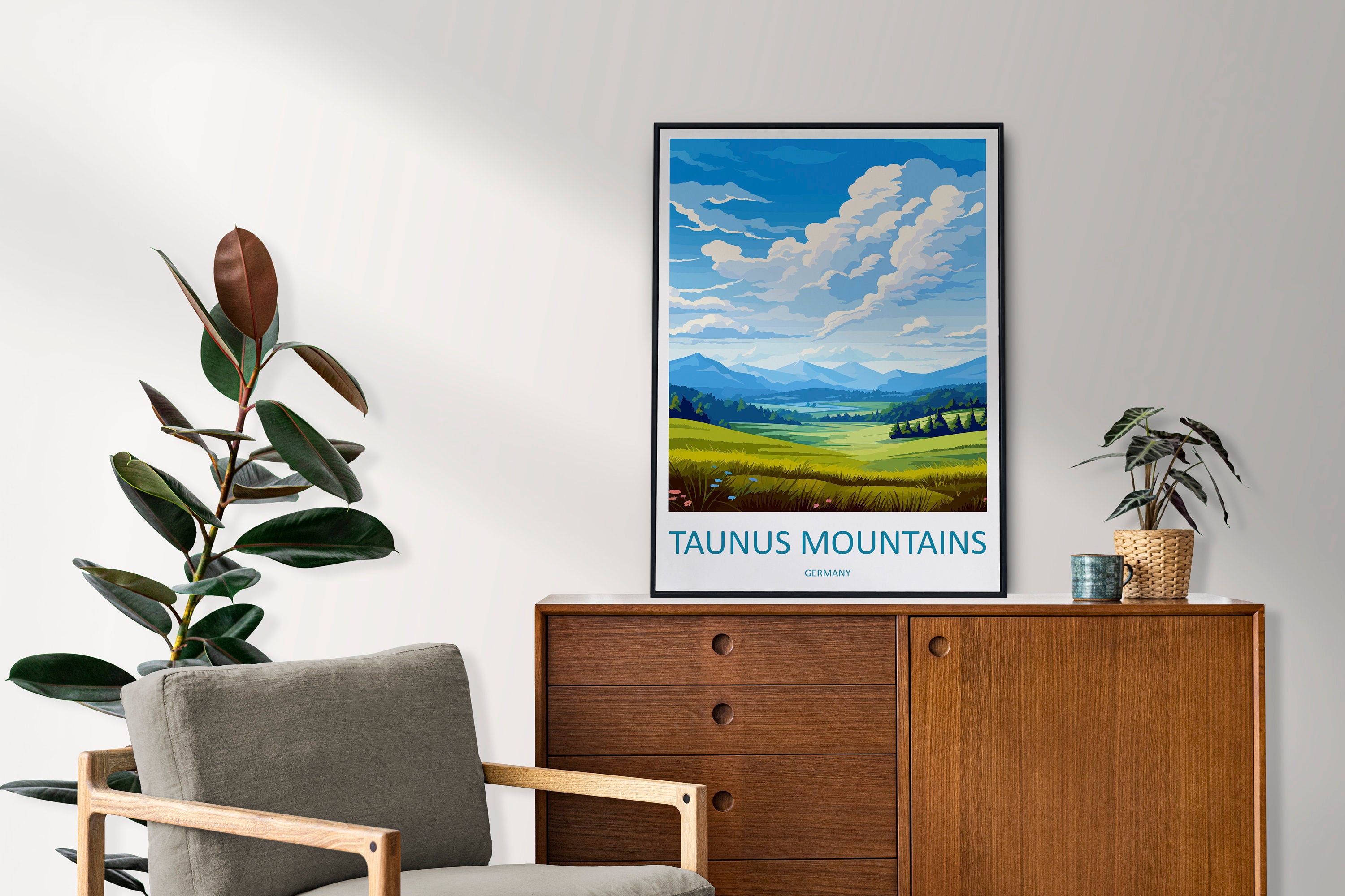 Taunus Mountains Travel Print Taunus Mountains Home Décor Germany Art Print Germany Taunus Mountains Wall Print Gift For Germany Fans