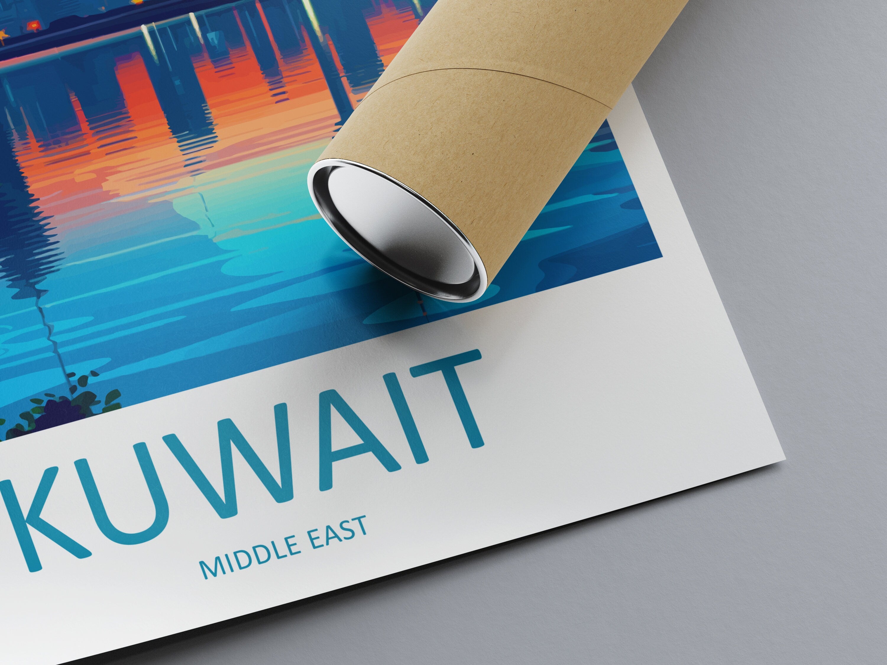 Kuwait Travel Print Wall Art Kuwait Wall Hanging Home Décor Kuwait Gift Art Lovers Middle East Art Lover Gift Kuwait