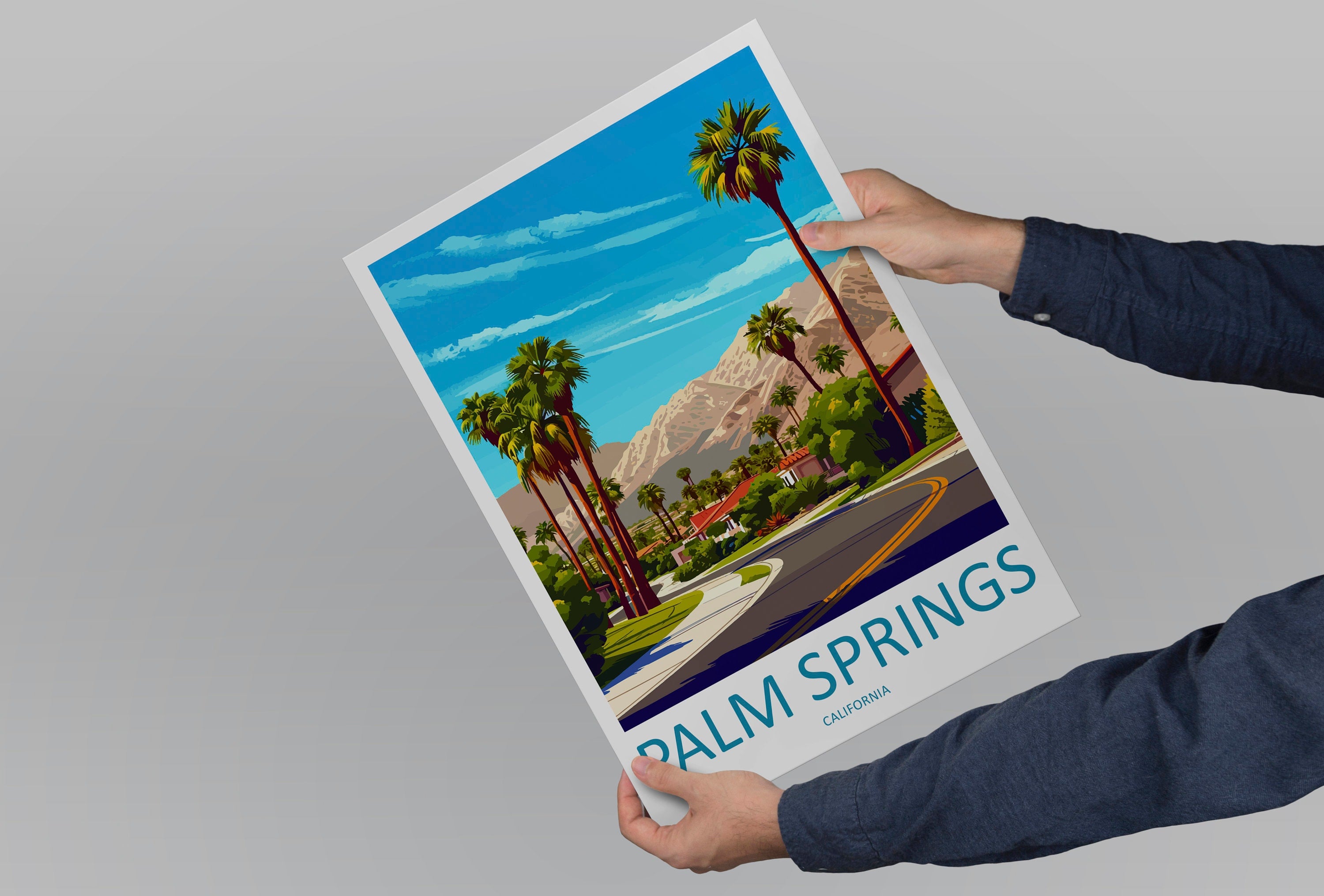 Palm Springs Travel Print Wall Art Palm Springs Wall Hanging Home Décor Palm Springs Gift Art Lovers California Art Lover Gift Palm Springs