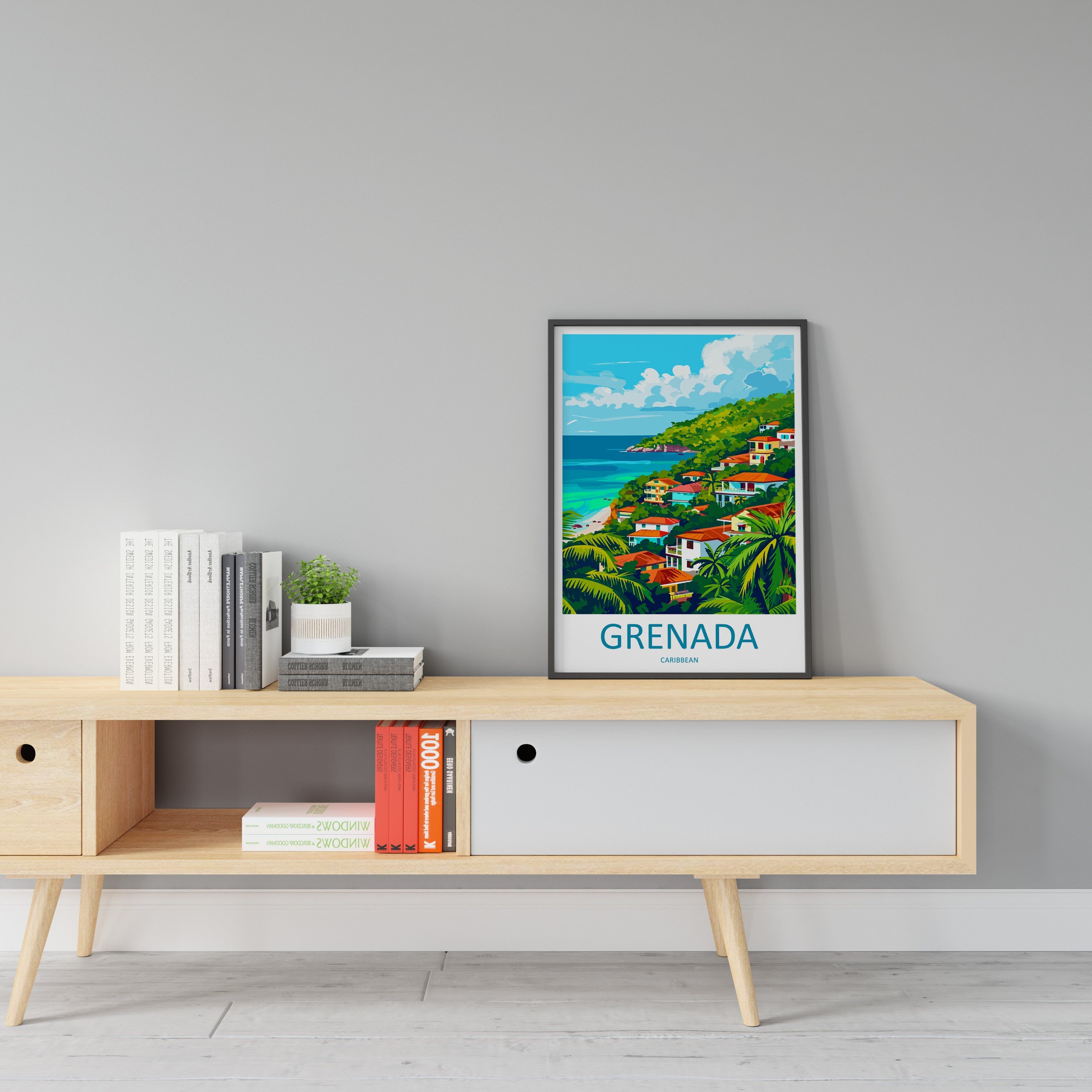 Grenada Travel Print Wall Art Grenada Wall Hanging Home Décor Grenada Gift Art Lovers Wall Art Caribbean Travel Print Poster Gift