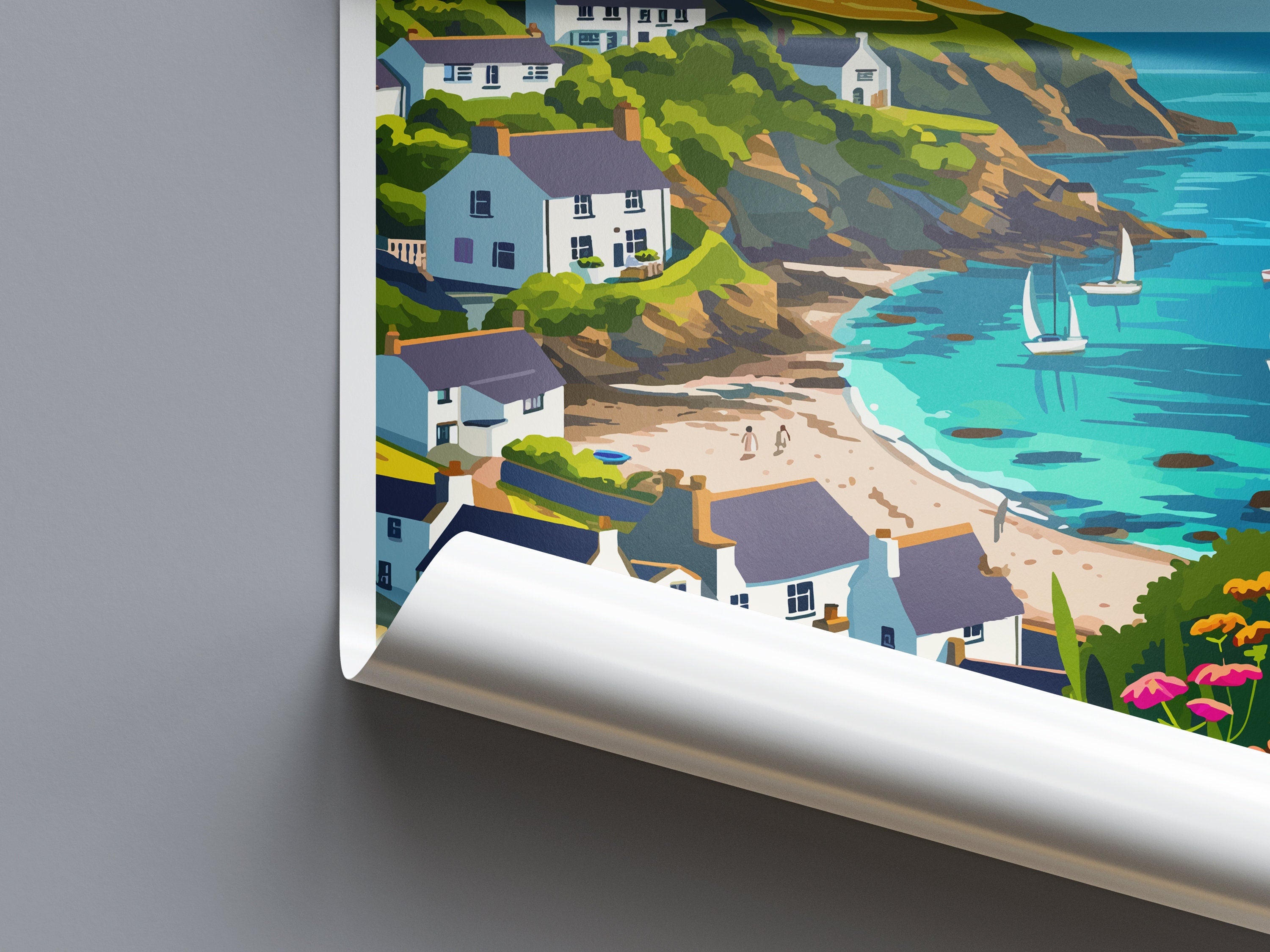 Cornwall Travel Print Wall Art Cornwall Wall Hanging Home Decoration Cornwall Gift Art Lovers Wall Art Print Art Cornwall Print Cornwall Art