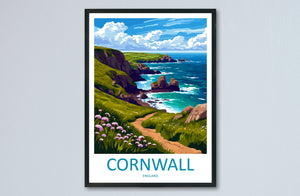 Cornwall Travel Print Wall Art Cornwall Wall Hanging Home Decoration Cornwall Gift Art Lovers Wall Art Print Art Cornwall Print Cornwall Art