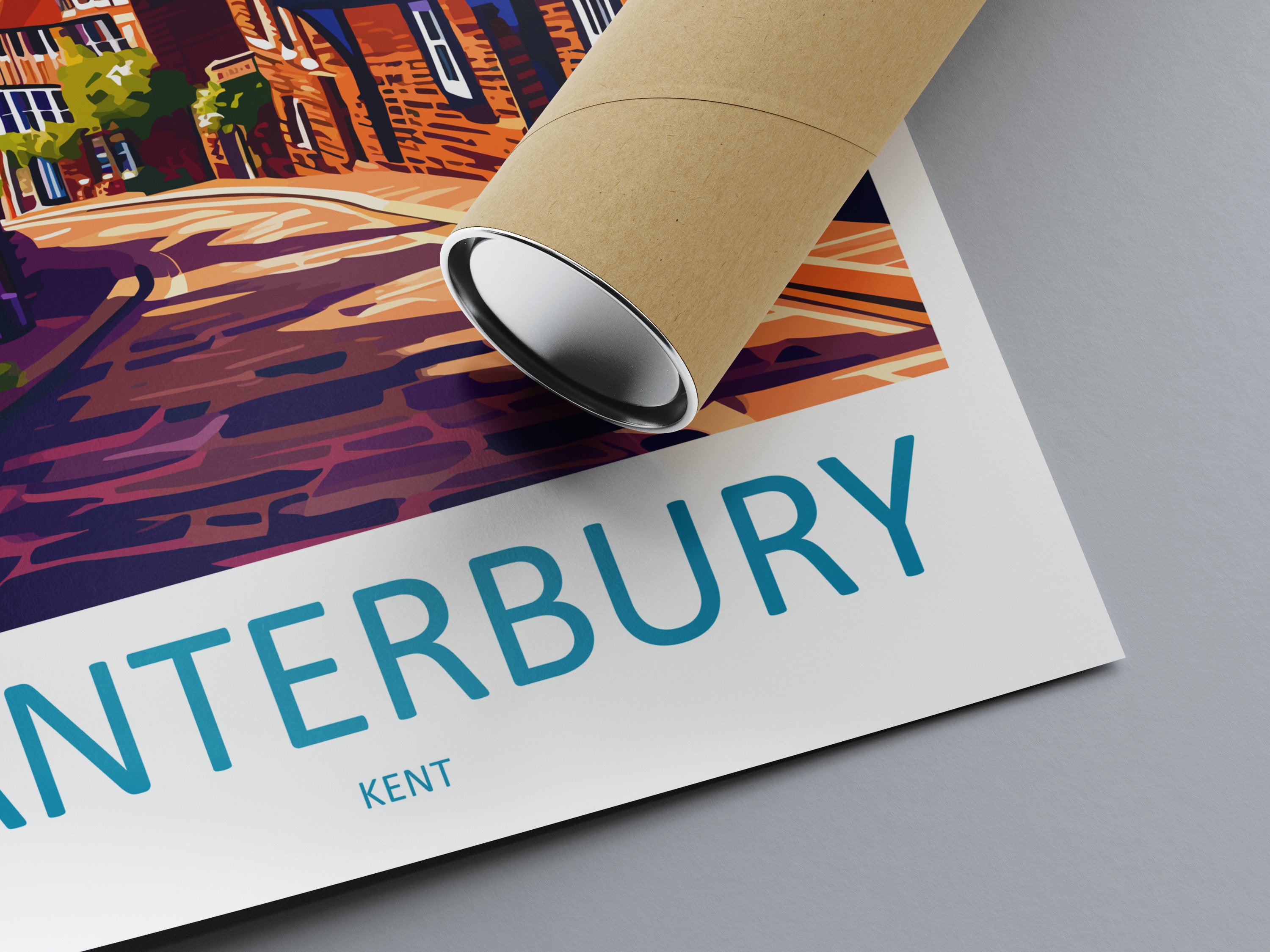 Canterbury Travel Print Wall Art Canterbury Wall Hanging Home Décor Canterbury Gift Art Lovers Art Lover Gift Canterbury Travel Art Gift