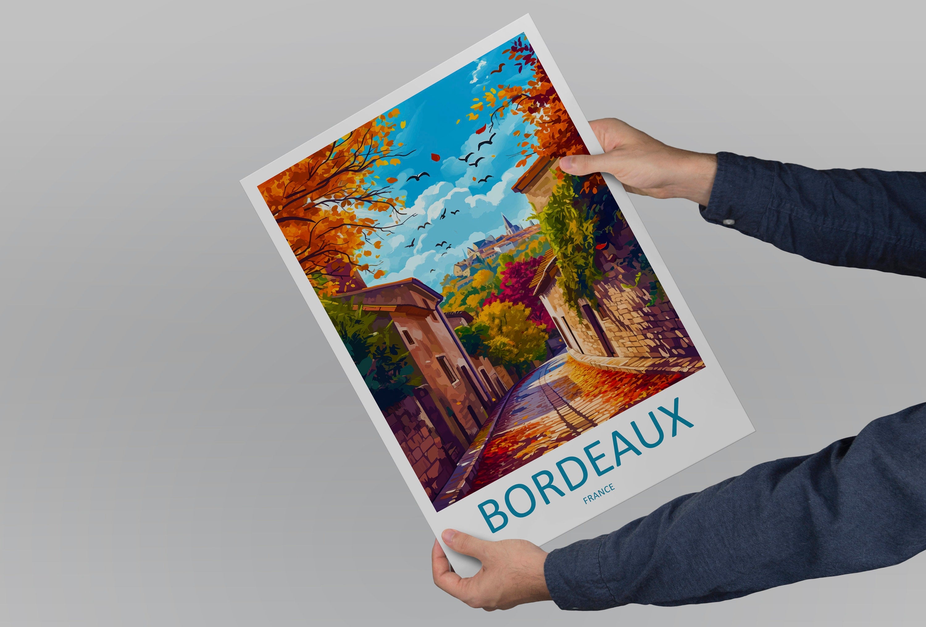 Bordeaux Travel Print Wall Art Bordeaux France Wall Hanging Home Decoration Bordeaux Gift Art Lovers Wall Art Print Bordeaux Wall Art