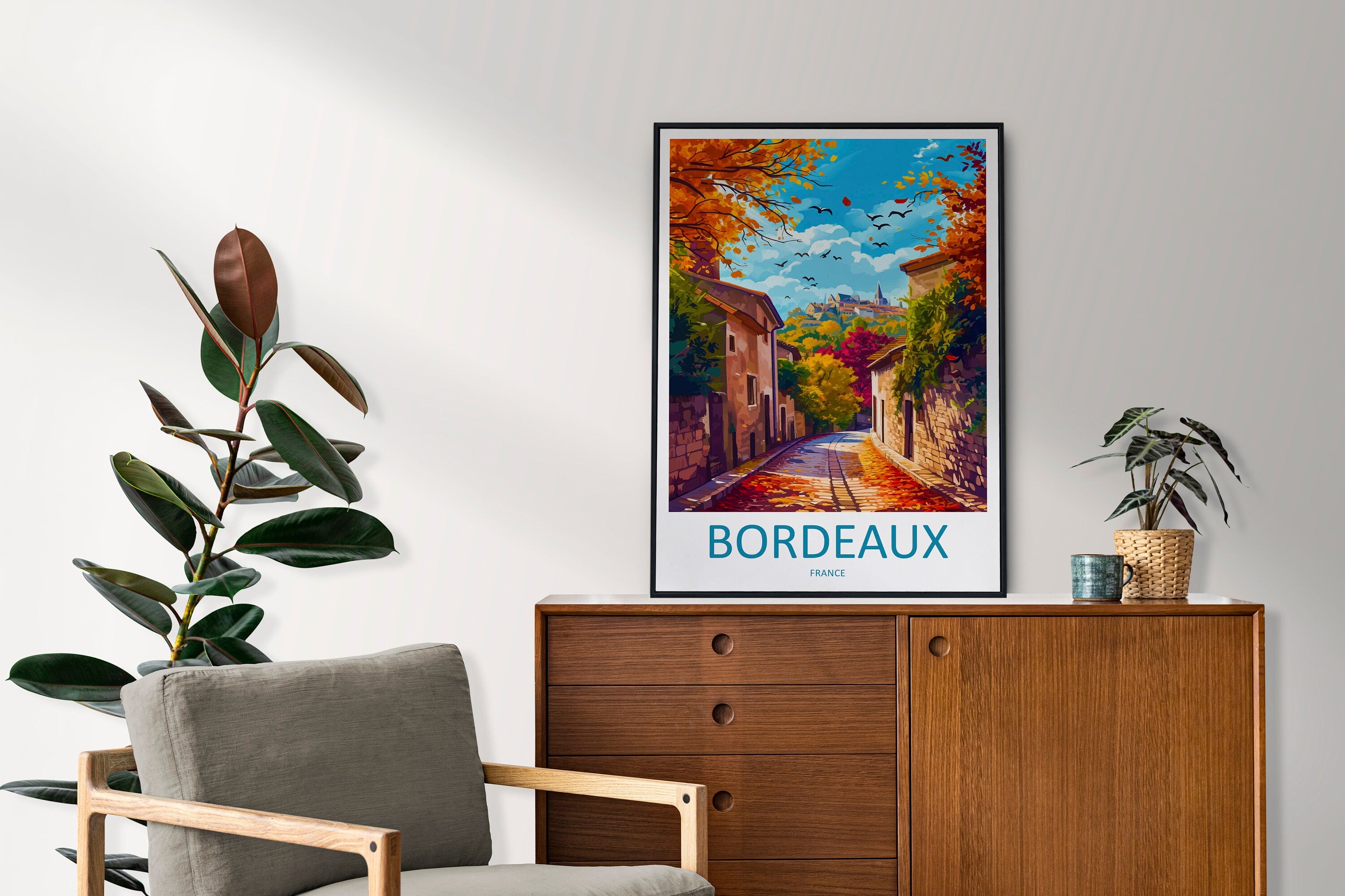 Bordeaux Travel Print Wall Art Bordeaux France Wall Hanging Home Decoration Bordeaux Gift Art Lovers Wall Art Print Bordeaux Wall Art