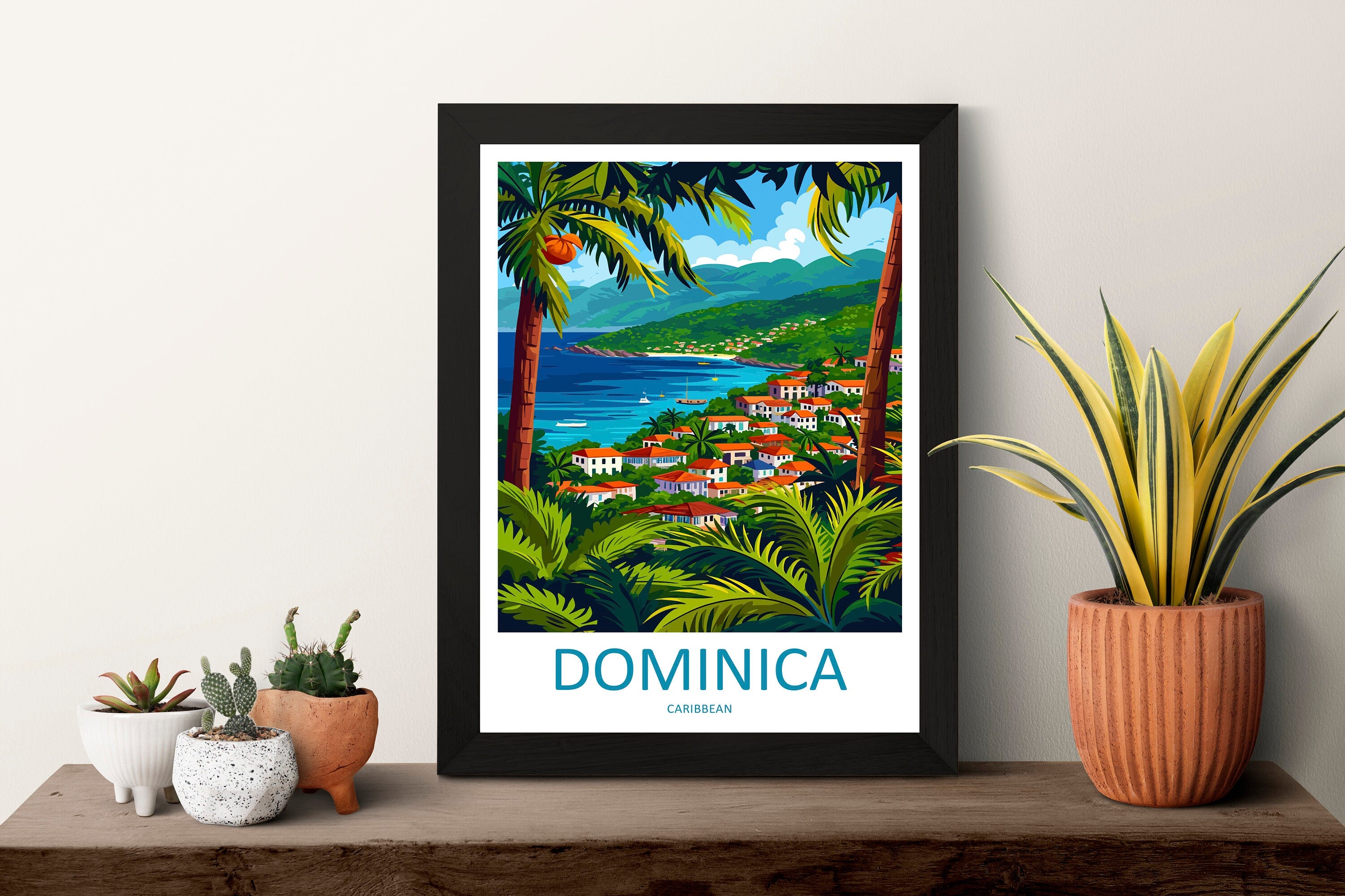 Dominica Travel Print Wall Art Dominica Wall Hanging Home Décor Dominica Gift Art Lovers Wall Art Caribbean Travel Print Poster Gift