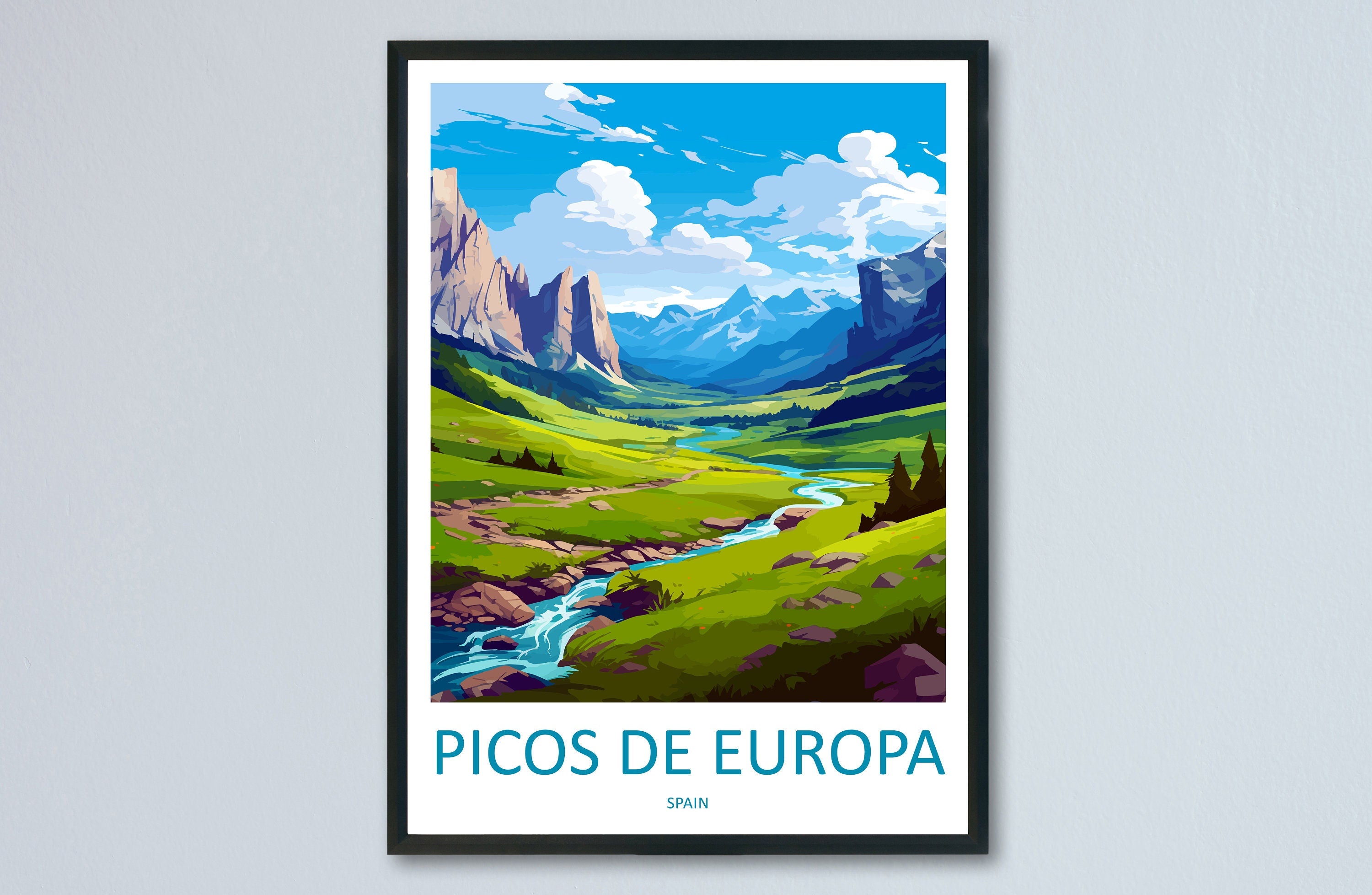 Picos De Europa National Park Travel Print Wall Art Picos De Europa National Park Wall Hanging Home Décor Picos De Europa Gift Art