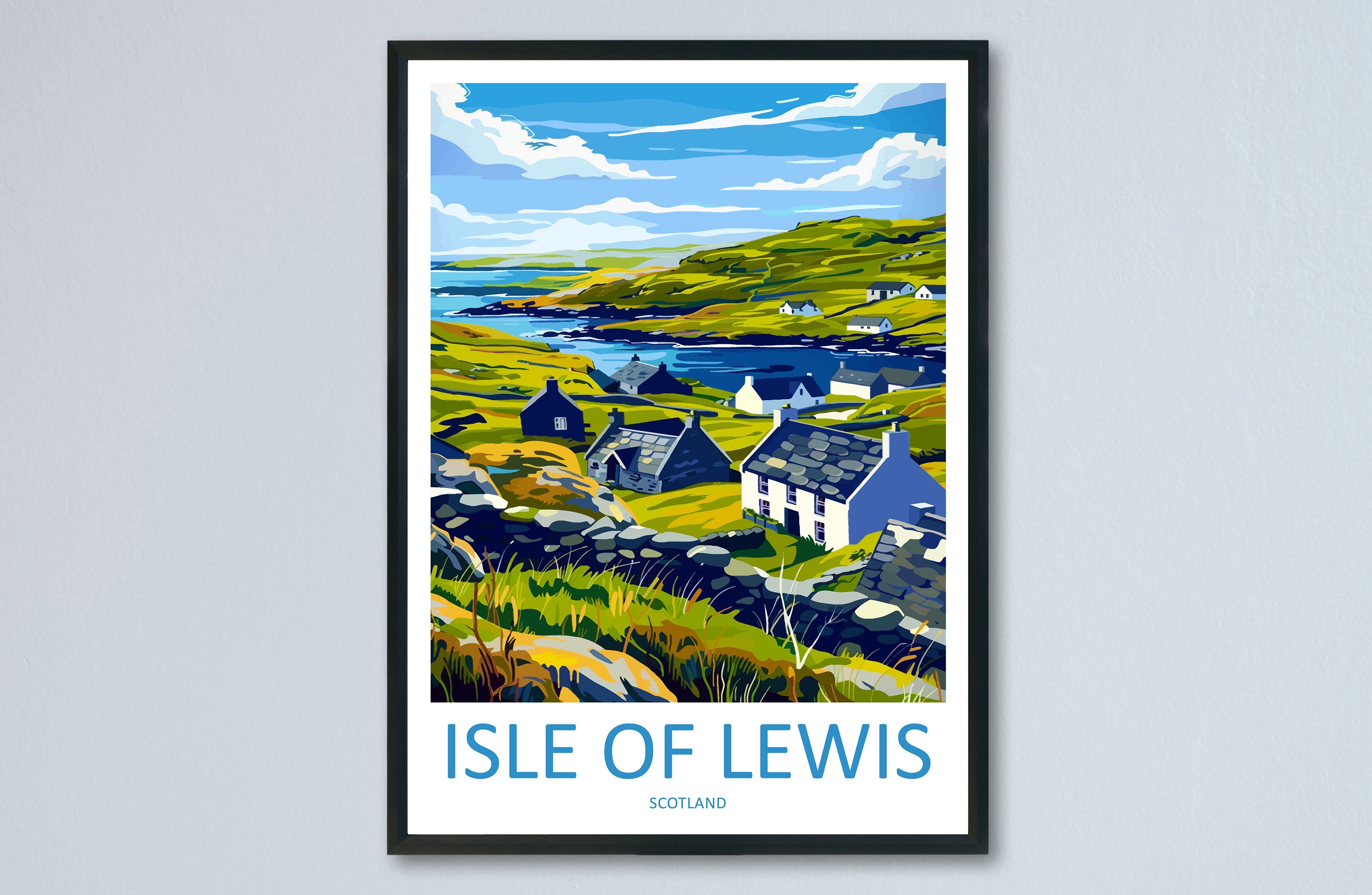 Isle Of Lewis Travel Print Wall Art Isle Of Lewis Wall Hanging Home Décor Isle Of Lewis Gift Art Lovers Scotland Art Lover Gift Isle Poster