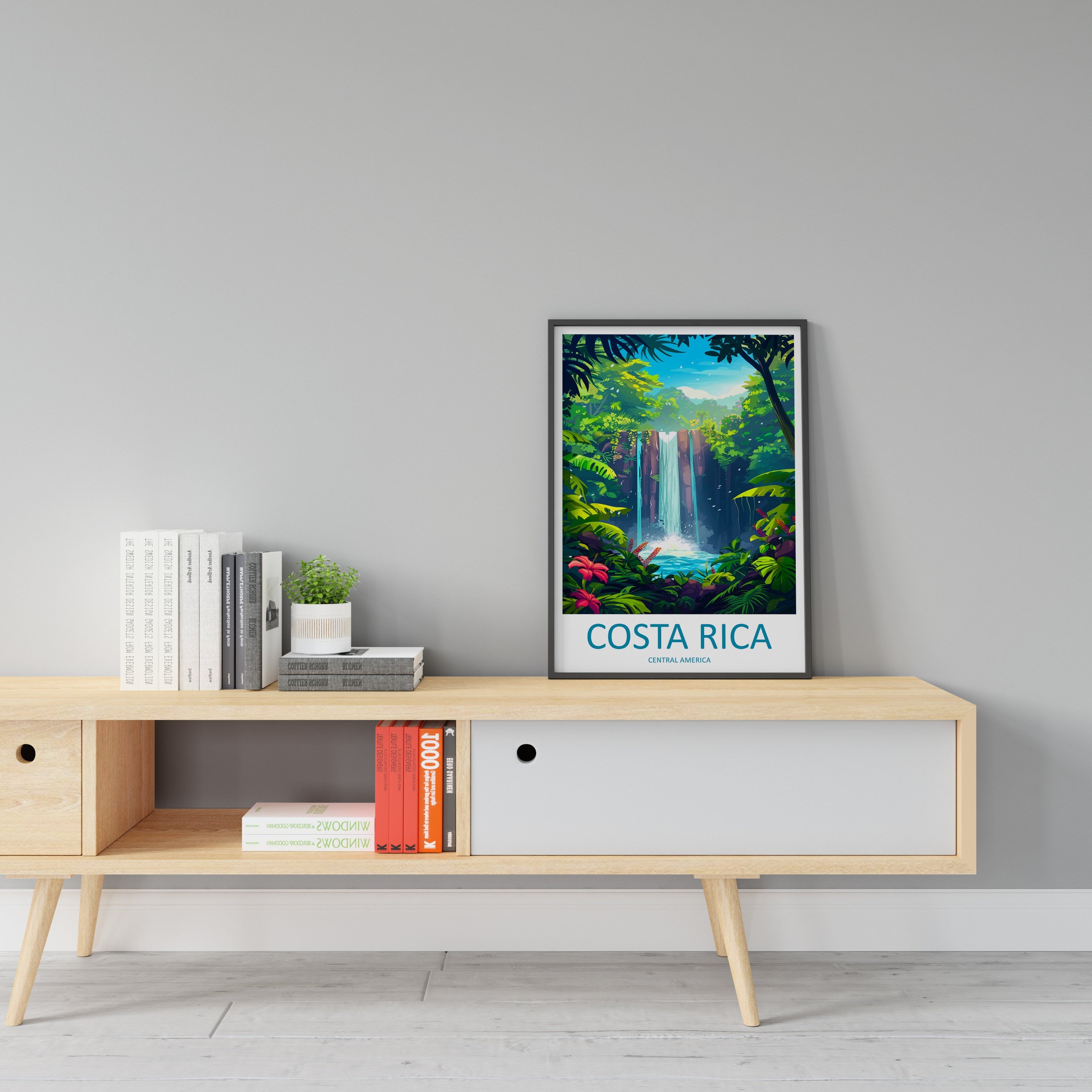 Costa Rica Travel Print Wall Art Costa Rica Wall Hanging Home Décor Costa Rica Gift Art Lovers Wall Art Caribbean Travel Print